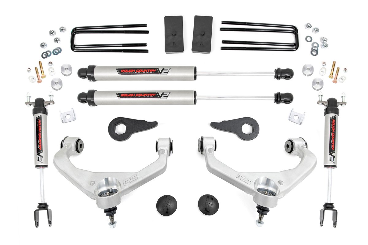 Chevrolet Silverado 2500 HD Suspension Lift Kit - Front + Rear - Rough Country - 3.5 Inch Lift Kit | V2 - '11-'19